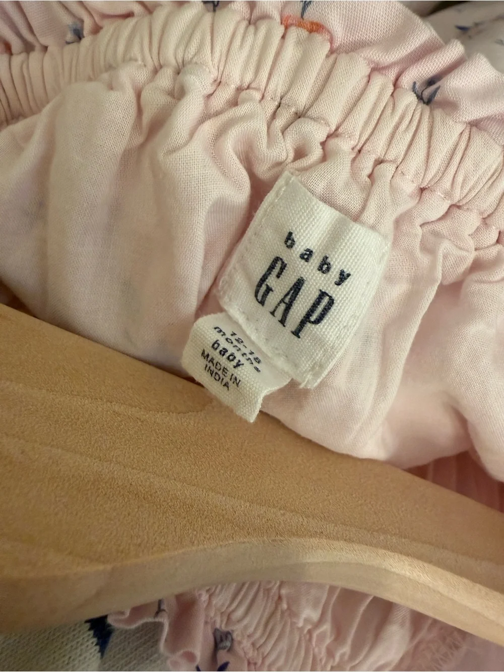 Baby GAP Pink Floral Smocked Puff-Sleeve Dress